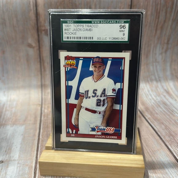 1991 Topps Traded #45T Jason Giambi Rookie SGCCARD 96 Mint 9 Baseball Card - Picture 1 of 3